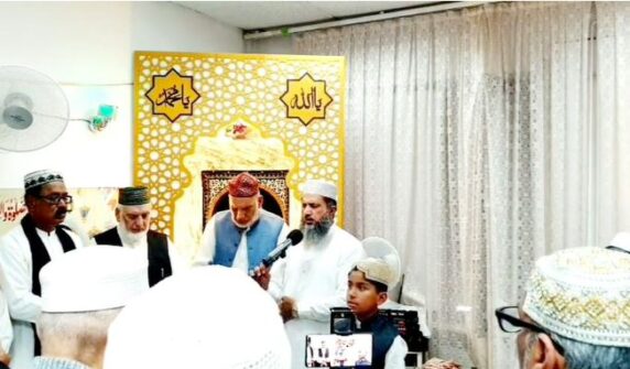 ۔،۔ بارہ ربیع الاول کی مناسبت سے مسجد بلال آشافن برگ میں درود و سلام کی محفل سجائی گئی۔