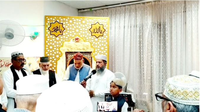 ۔،۔ بارہ ربیع الاول کی مناسبت سے مسجد بلال آشافن برگ میں درود و سلام کی محفل سجائی گئی۔
