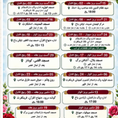 ۔،۔ جرمنی بھر میں میلاد مصطفیﷺ کی تقریبات  مقام اور تاریخ۔ نذر حسین۔،۔